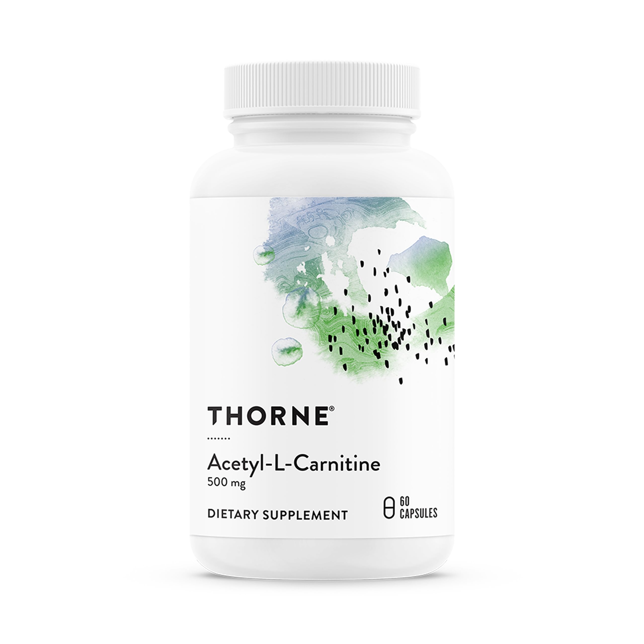 THORNE - Acetyl-L-Carnitine - 500 mg - Supports Brain Function & Healthy Nerve Sensations in The Hands & Feet* - Gluten, Dairy & Soy-Free - 60 Capsules THORNEAu supplements