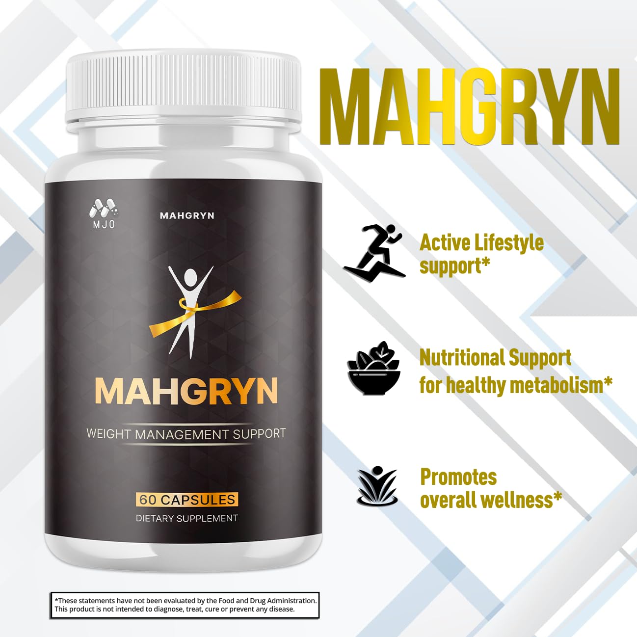 (3 Pack) Mahgryn Capsules, Official Mahgryn Pills with All Natural Ingredients, Advanced Overall Health and Wellness Vitamin Supplement Formula for Maximum Strength Multivitamin Support (180 Capsules) MJOAu supplements