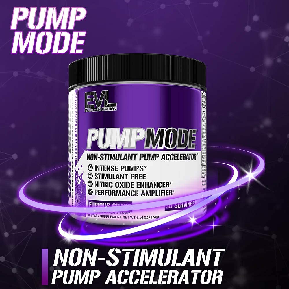 EVL PumpMode Nitric Oxide Supplement - Nitric Oxide Booster Pump Pre Workout Powder EvlutionUS supplements