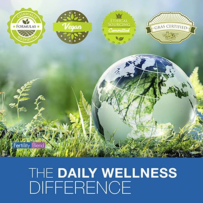 One Month Supply Each-FERTILITY BLEND Supplement for MEN (60 Tablets) and FERTILITY BLEND Supplement for WOMEN (90 Tablets).by The Daily Wellness Co. Fertility BlendAu supplements