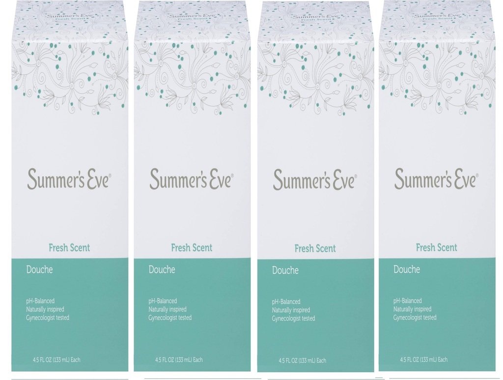 (Pack of 4 Bottles) Summer's Eve Fresh Scent Douche Vinegar & Water, Feminine Wash, 4.5oz Bottles Summer's EveAu supplements