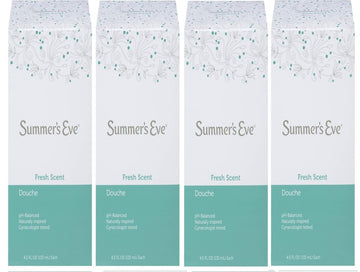 (Pack of 4 Bottles) Summer's Eve Fresh Scent Douche Vinegar & Water, Feminine Wash, 4.5oz Bottles Summer's EveAu supplements