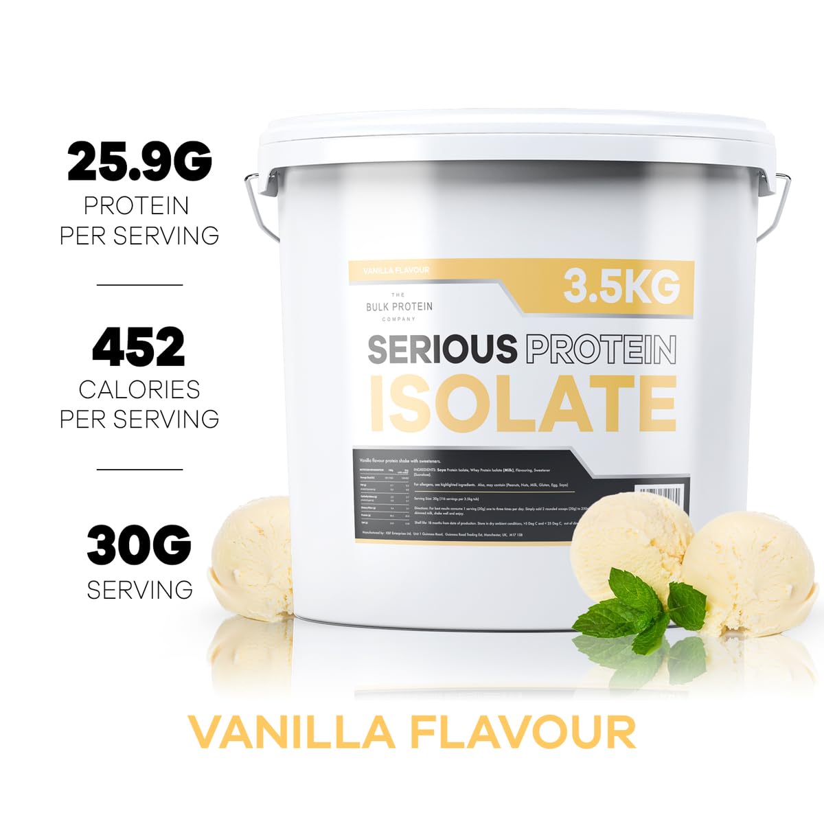 The Bulk Protein Company, Serious Protein Isolate – 3.5kg – Whey Protein Iso The Bulk Protein CompanyAu supplements