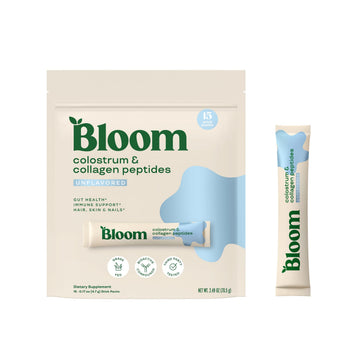 Bloom Nutrition Bovine Colostrum Powder Packet, Gut Health, Immune Support, Hair Growth & Beauty Supplement, Gluten Free, Sugar Free | Unflavored, 15 Servings Bloom NutritionAu supplements