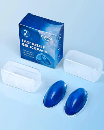 nalax Hemorrhoid Ice Pack 2 Pack – Ultra-Soft Reusable Cooling Gel Pads for Fast Relief, FSA-HSA Eligible Cold Therapy for Hemorrhoid Sufferers & Postpartum Moms, Includes 2 Storage Cases nalaxAu supplements