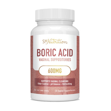 Boric Acid Suppositories for Women | 600mg | for pH Balance, Vaginal Odor & Itching | Feminine Intimate Health SMNutritionAu supplements