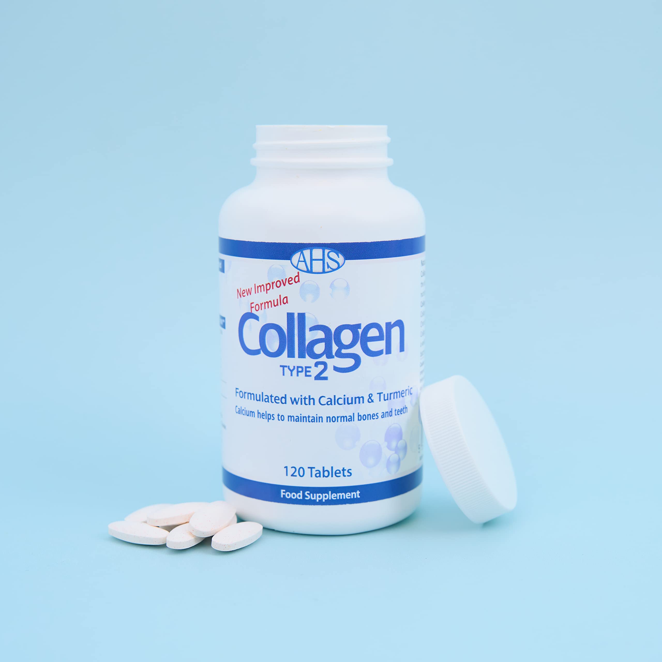 AHS Collagen Type 2 120 Tablets - 4500MG Per Day - Formulated with Calcium and Turmeric AHSAu supplements