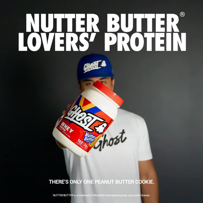 GHOST Whey Protein Powder, Nutter Butter - 2LB Tub, 26G of Protein - Peanut Butter GHOSTUS supplements
