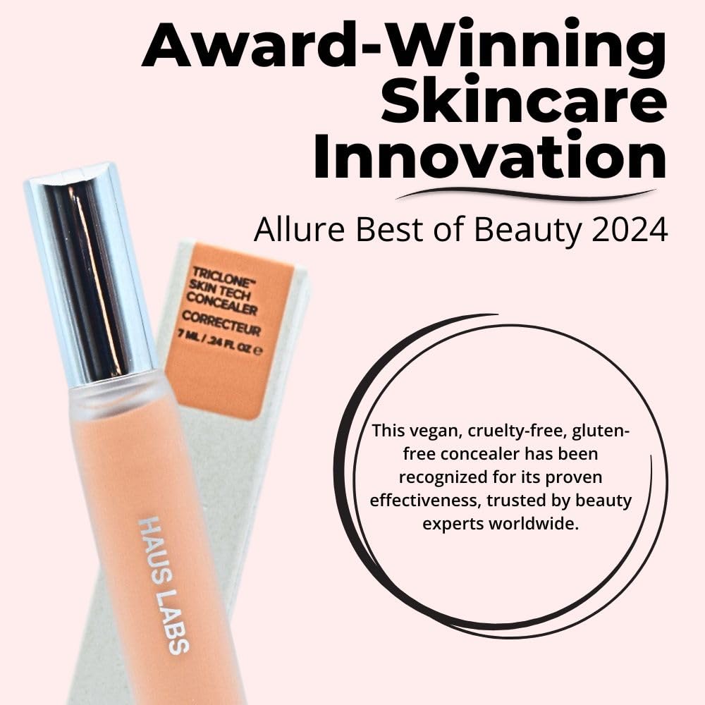 HAUS LABS BY LADY GAGA Triclone Skin Tech Hydrating + De-puffing Concealer with Fermented Arnica 22 Light Medium Peach Haus LaboratoriesAu supplements