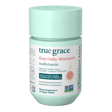 True Grace One Daily Women’s Multivitamin Fermented Minerals, Organic Adaptogens & Mushrooms Whole Body Balance, Immune, Energy, Beauty Support True GraceAu supplements