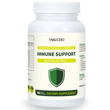 Herbal Immune Support Supplement, Vegan Capsules with Japanese Knotweed, Cat’s Claw, Skullcap & Sanguinolenta, Supports Immune Health & Overall Wellness, Gluten-Free YakuchoAu supplements