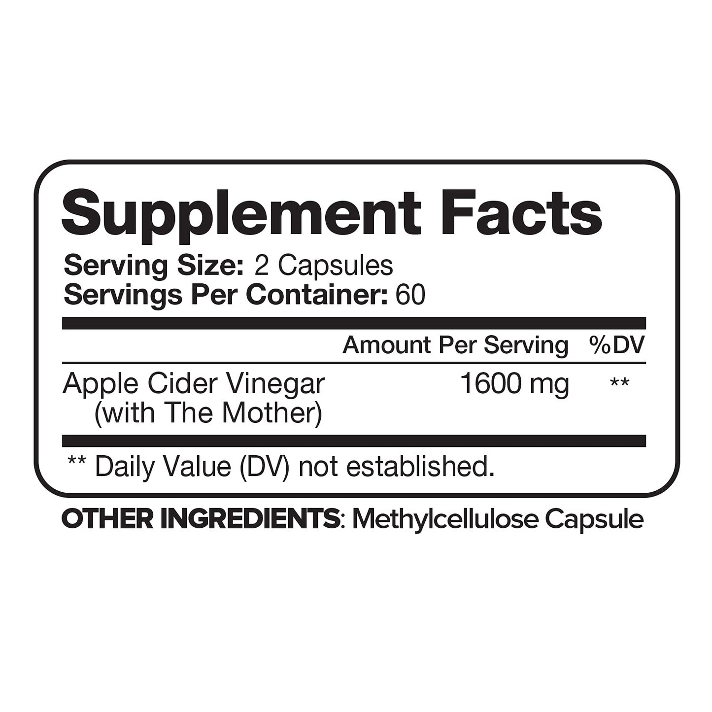 Nutrivein Apple Cider Vinegar Capsules with Mother - 1600mg - 120 Vegan NutriveinUS supplements