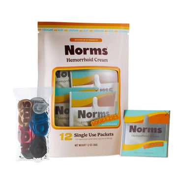 Norms Squeezies Lidocaine Hemorrhoid Cream, Discreet Single Use Travel Packets, 5% Lidocaine, Phenylephrine, Aloe and Glycerin – Numbing, Soothing & Swelling Relief On the Go, 12 Count NormsAu supplements