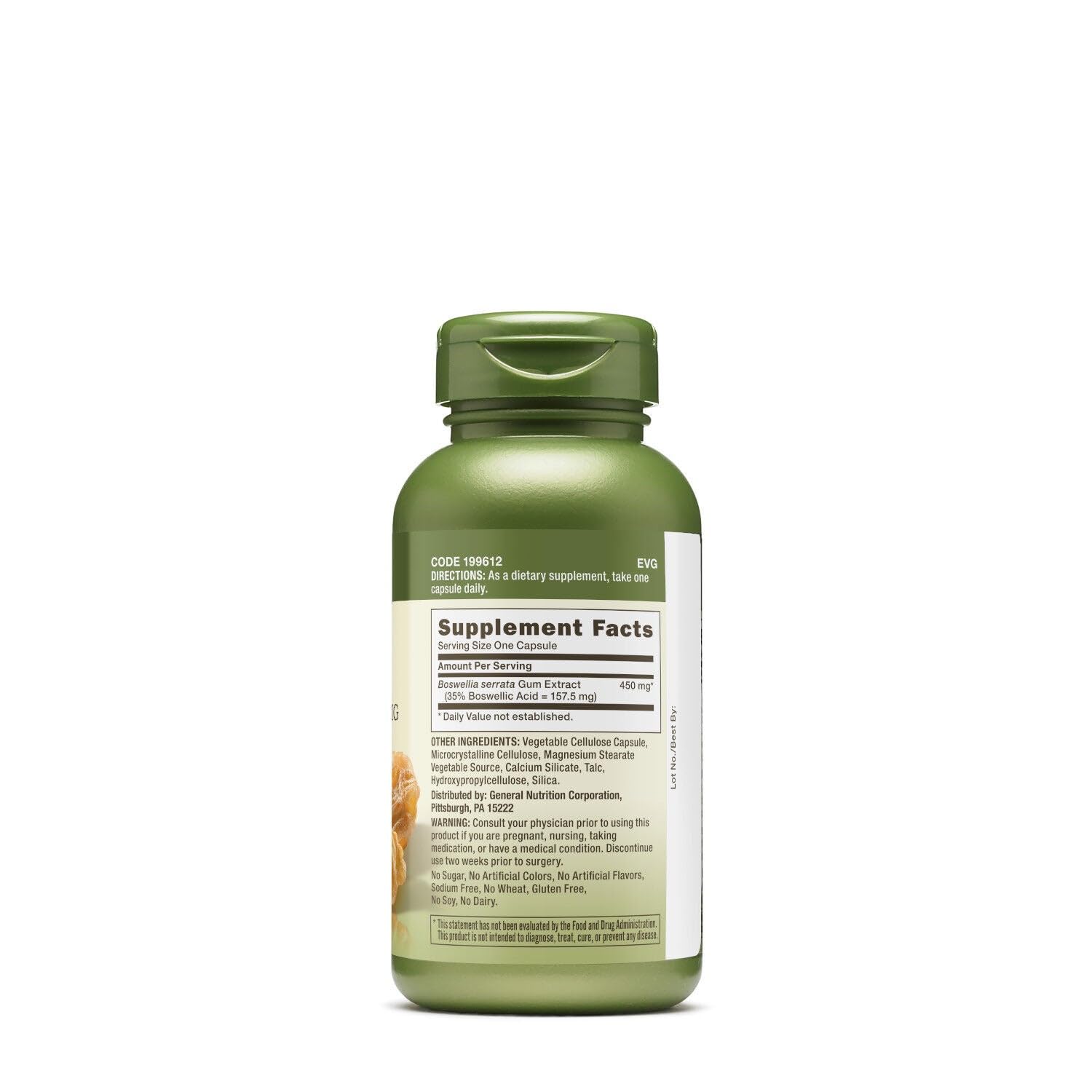 GNC Herbal Plus Boswellia Extract 450mg Supplement, Vegetarian, Supports Joint Health, 100 Servings GNCAu supplements