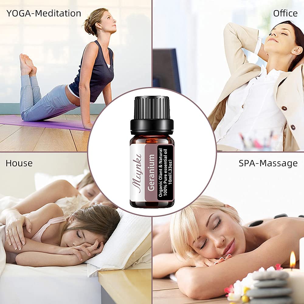 Geranium Essential Oil for Diffuser for Home Kids Women Candle Soap Making DIY -10ml MiyukiAu supplements