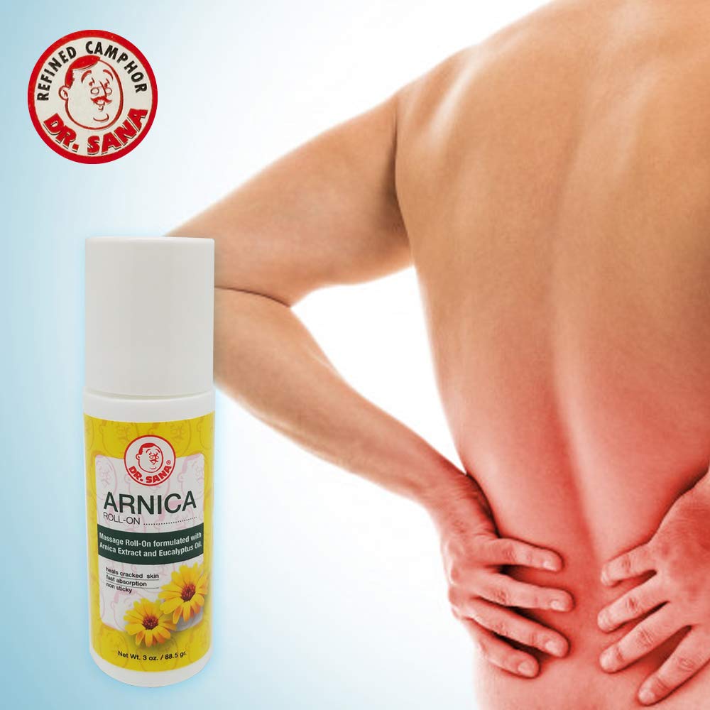 Dr Sana Arnica Roll-On. Topical Analgesic and Moisturizer. Soothes Dry and Cracked Skin. 3 oz. Pack of 3 Dr. SanaAu supplements