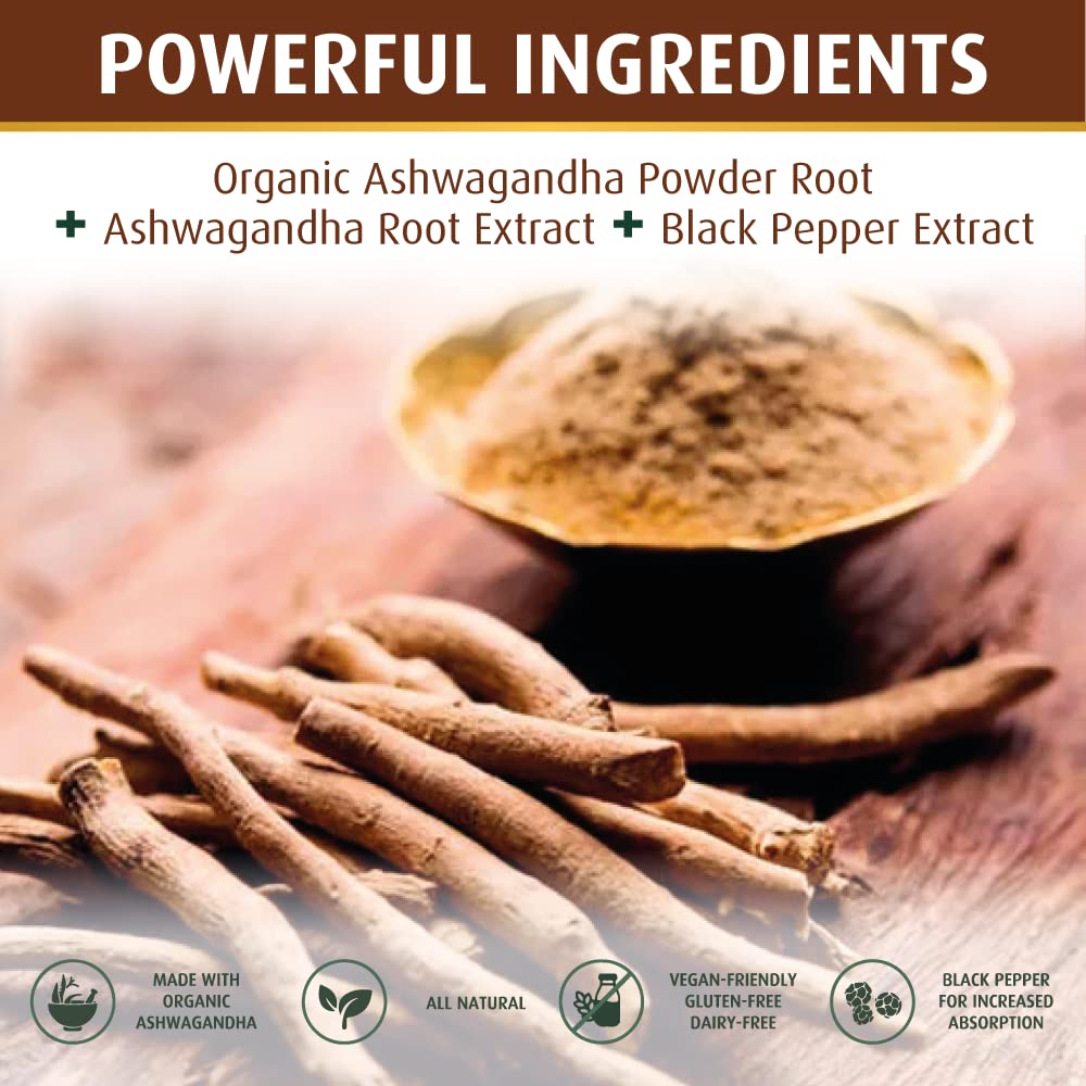 PRATIC LINE Ashwagandha Capsules 3,000 mg - 120 Vegan Cap Made with Organic PRATIC LINEAu supplements