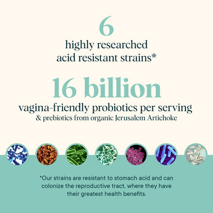Ora Organic Prebiotics and Probiotics for Women - Lactobacillus for Vaginal and Urinary Tract Health, Contains 16 Billion CFU, 6 Strains - 1 Month Supply, 60 Vegan Probiotic Capsules Ora OrganicUS supplements