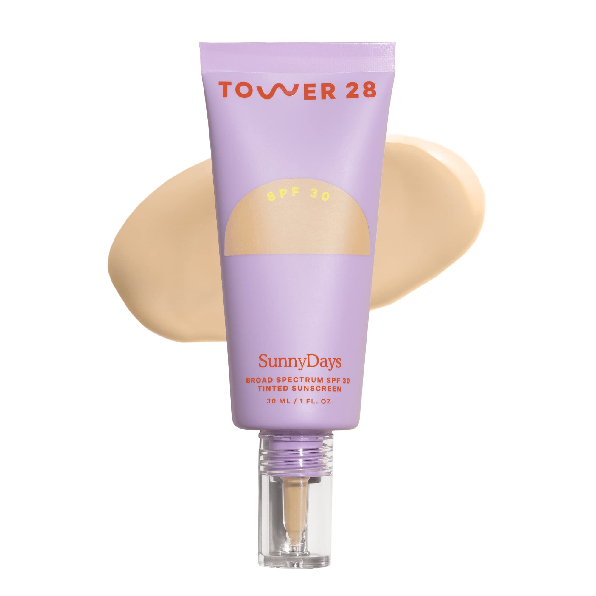 Tower 28 SunnyDays SPF 30 Tinted Moisturizer - 2-in-1 Buildable Coverage Foundation + Mineral Sunscreen for Face - Zinc Oxide, Aloe & Prickly Pear for Sensitive Skin - 15/Light Warm (1 oz) Tower 28Au supplements