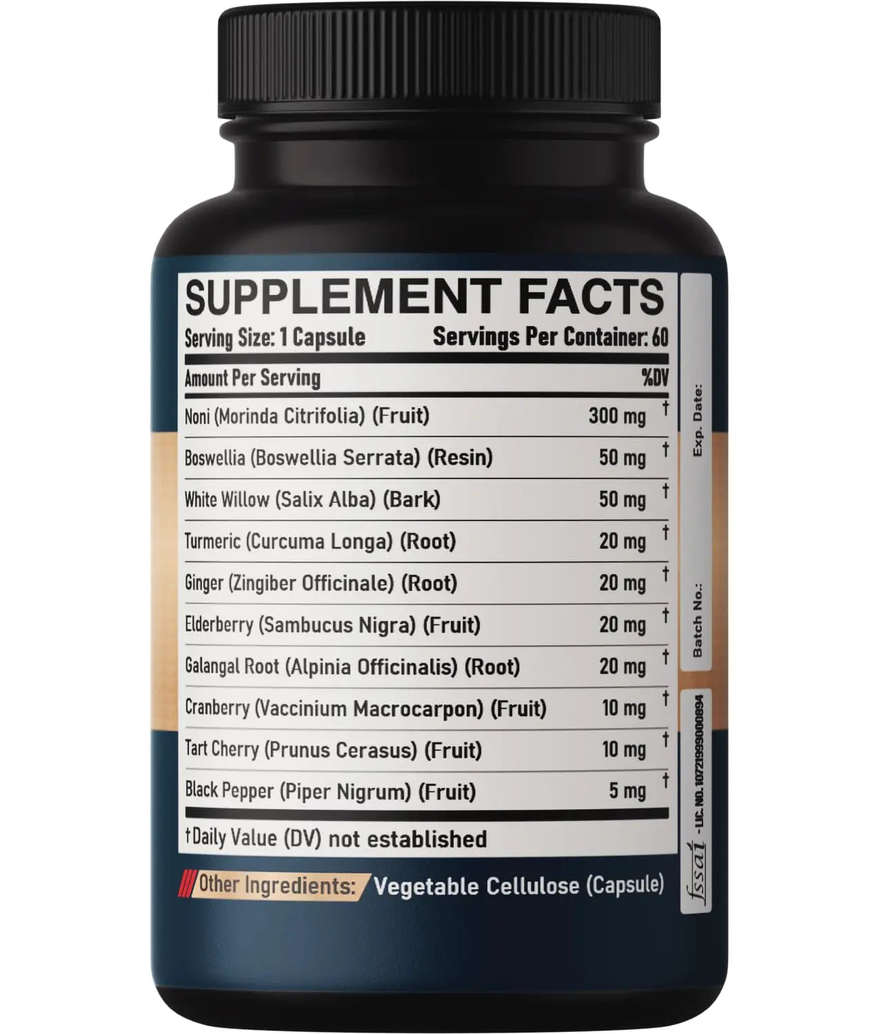 DEDICAD 10in1 Noni Capsules - 4 Month Supply with Elderberry, Boswellia, Turmeric, Ginger & More - Support Muscle, Joint, Digestive & Immune - 2 Packs of 60 Vegan Capsules, Non-GMO & Gluten-Free DEDICADnz supplements