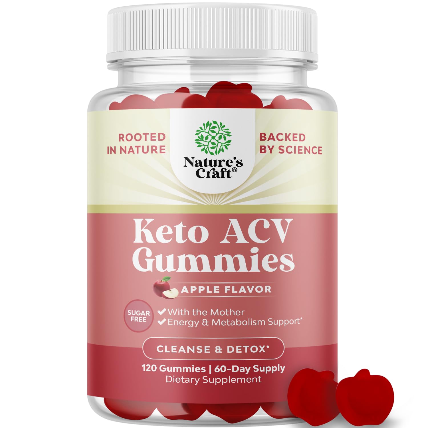 Vegan Advanced Keto ACV Gummies - Keto Apple Cider Vinegar Gummies Sugar Free Natures CraftUS supplements