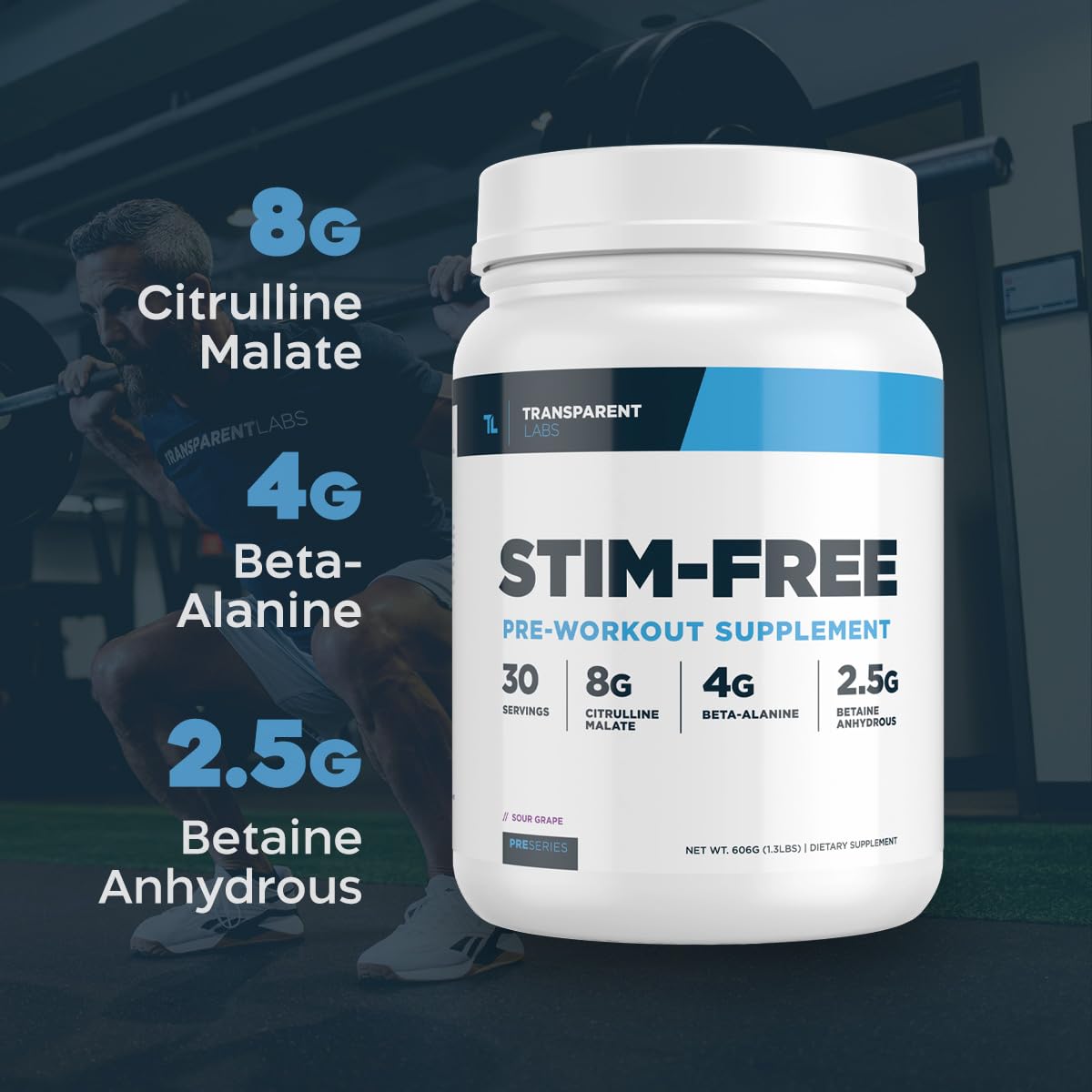Transparent Labs Stim-Free Pre-Workout - Caffeine & Stim Free Pre Workout Powder Transparent LabsAu supplements