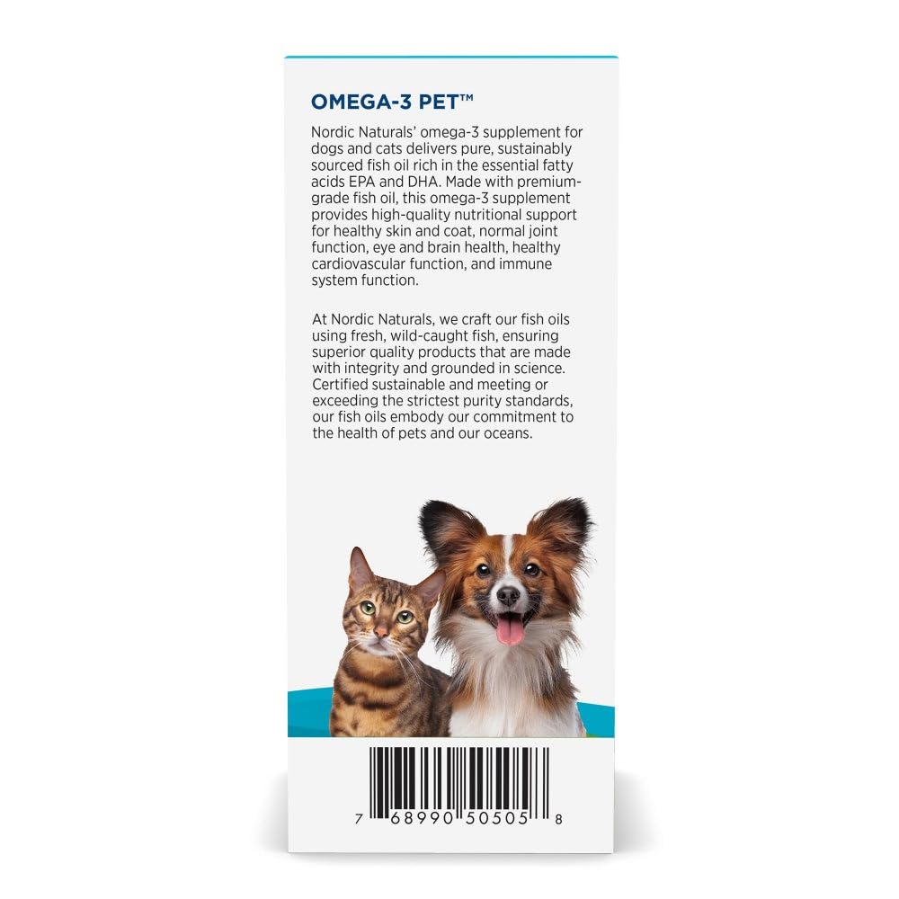 Nordic Naturals Omega-3 Pet Bundle - 2 oz Omega-3 Fish Oil for Small Dogs & Cats, 8 oz Pet Cod Liver Oil Promotes Heart, Skin, Coat, & Immune Health Nordic NaturalsAu supplements