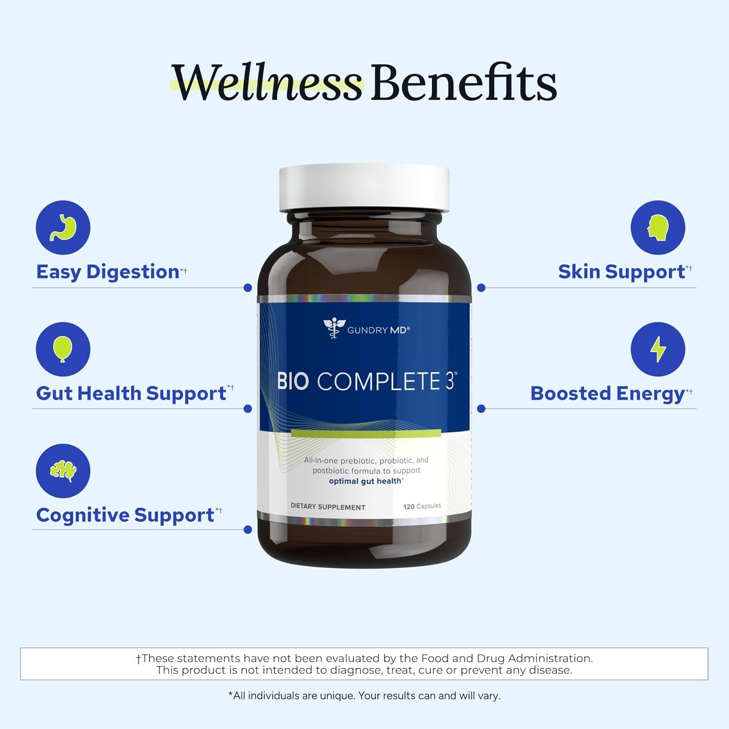 Gundry MD® Bio Complete 3 - Prebiotic, Probiotic, Postbiotic to Support Optimal Gut Health, 30 Day Supply (90 Day Supply) Gundry MDAu supplements
