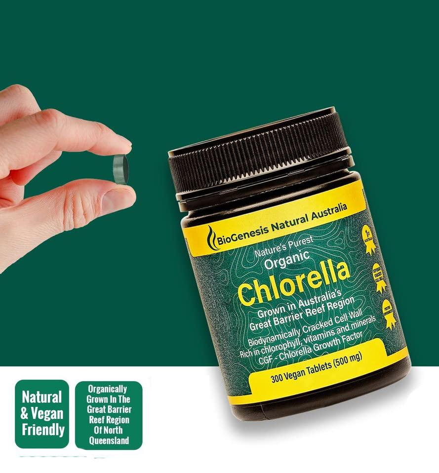 Biogenesis Organic Chlorella Tablets | Australian Grown | Chlorophyll-Rich BiogenesisAu supplements