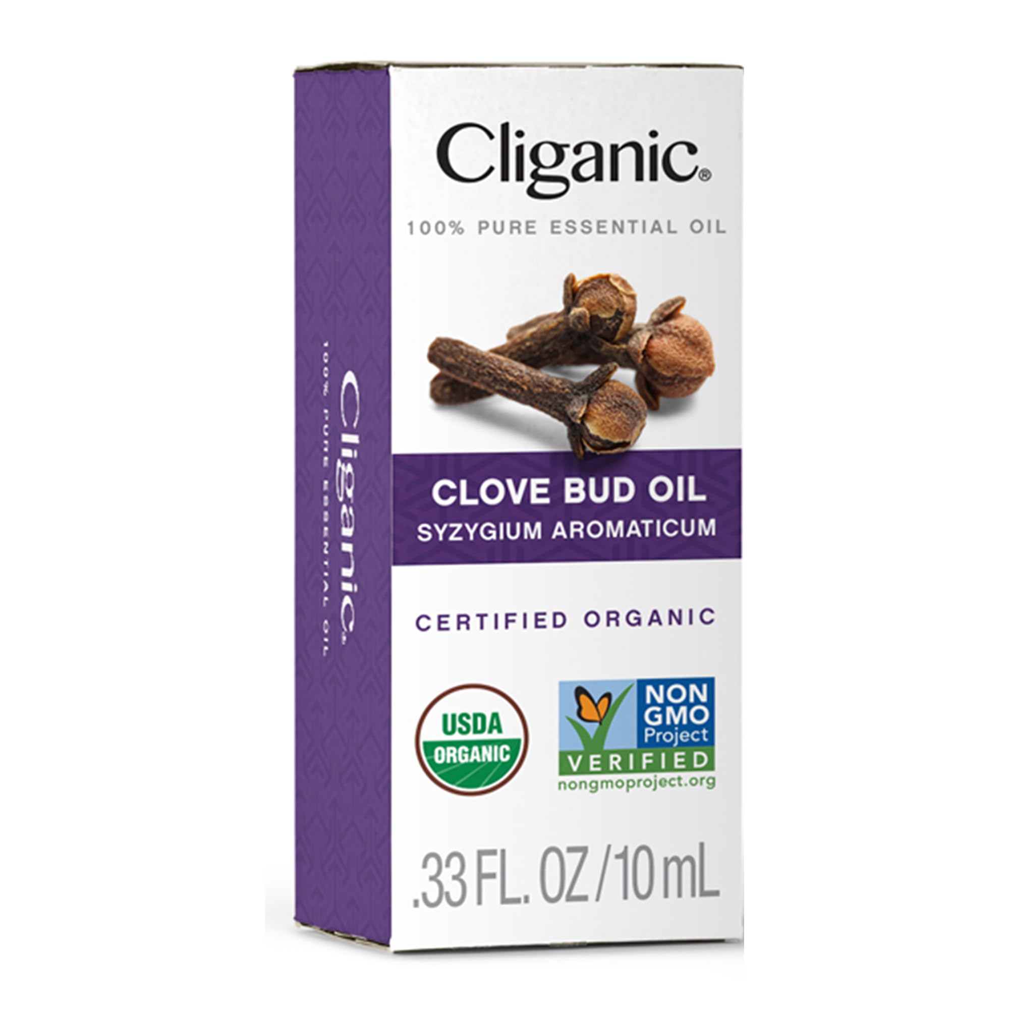 Cliganic Organic Clove Bud Essential Oil, 100% Pure Natural for Aromatherapy | Non-GMO Verified CliganicAu supplements