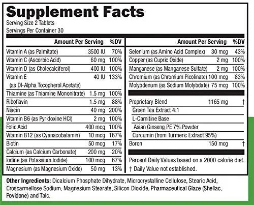 NeoVitin Multivitamin/Multimineral with Turmeric Root Extract, Asian Ginseng, Vitamin D3, Vitamin B6, Vitamin D, Calcium NeoVitinAu supplements