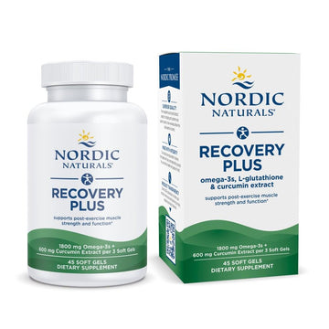 Nordic Naturals Recovery Plus, Unflavored - 45 Soft Gels - 1800 mg Omega-3 Fish Oil - 600 mg Longvida Optimized Curcumin - Cellular Health & Recovery - Post-Exercise Muscle Support - 15 Servings Nordic NaturalsAu supplements