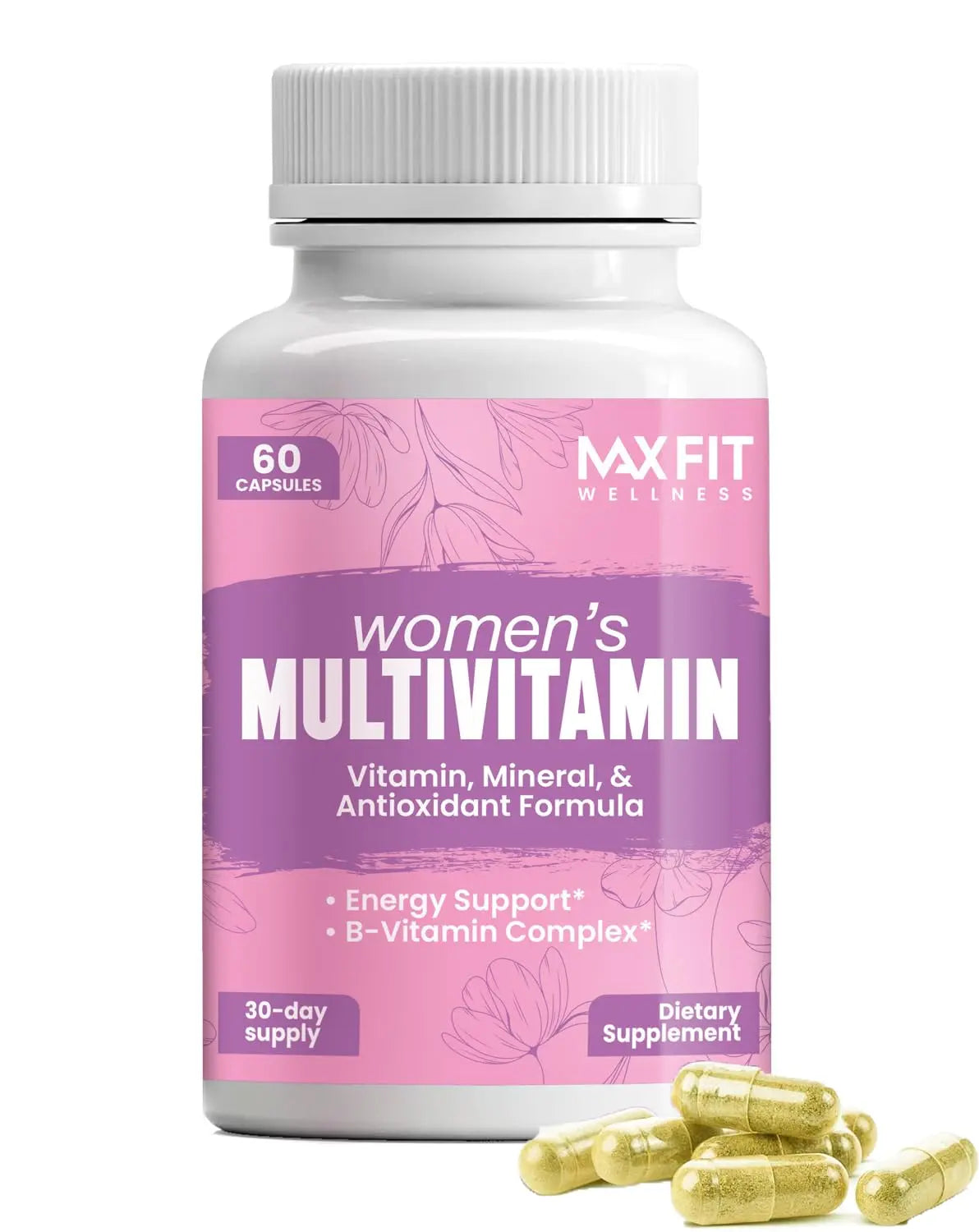 Women's Multivitamin – Complete Multivitamin for Women 50+ with Essential Vitamins A, B, C, D, E, Calcium & Iron – Supports Energy MAX FITAu supplements