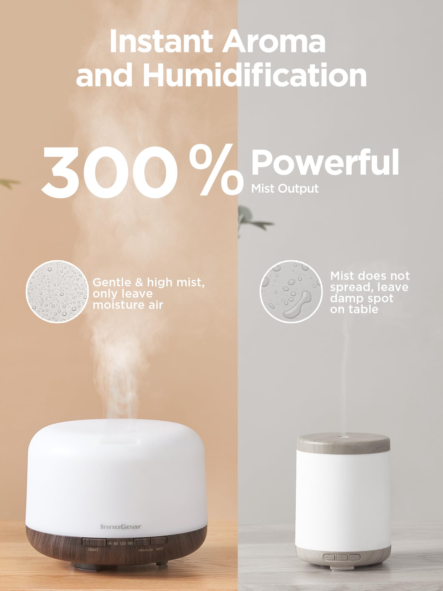 InnoGear 500ml Essential Oil Diffuser with Remote Control, Premium Ultrasonic Aromatherapy InnoGearAu supplements