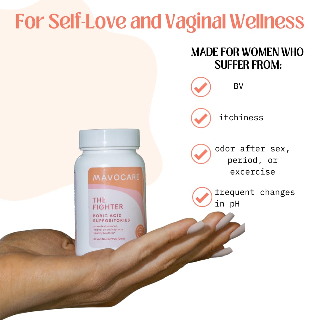 MavoCare, Inc. Boric Acid 600mg The Fighter with Added Calendula Vegan Capsule- Fights BV and Irritation- Gentle MavoCare, Inc.Au supplements