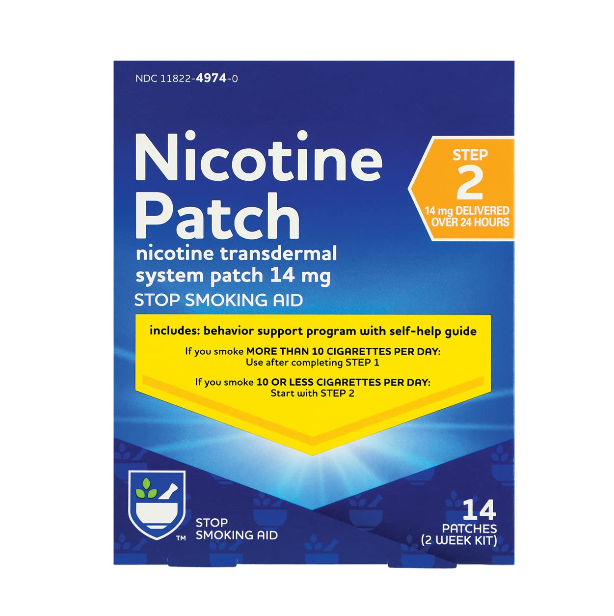 Rite Aid Nicotine Transdermal System Patch, Step 2, 14mg - 14 ct, Nicotine Rite AidAu supplements