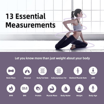 RunSTAR Smart Scale for Body Weight, Digital Bathroom Scale BMI Weighing Body Fat Scale runstarUS supplements