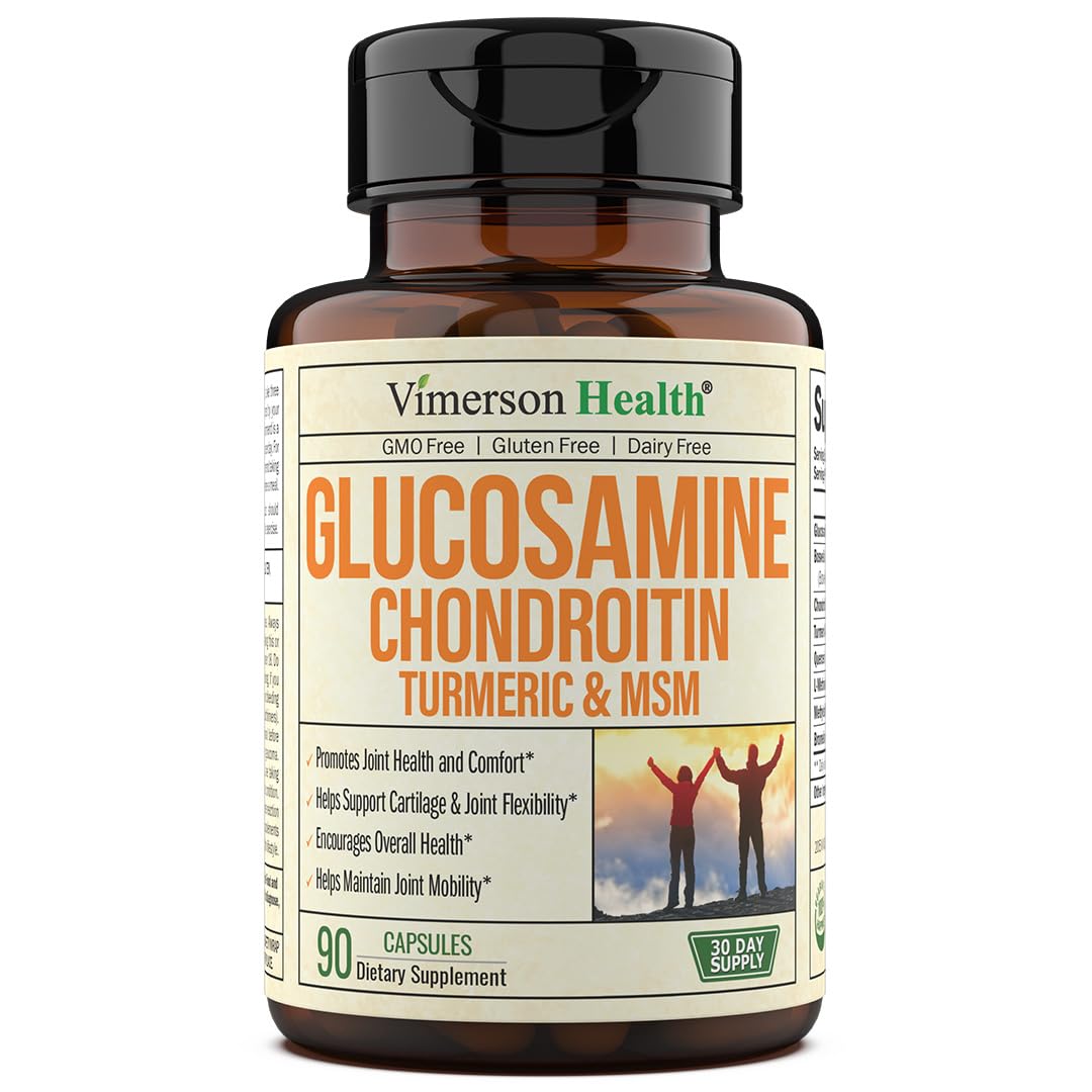 Glucosamine Chondroitin MSM Turmeric Boswellia - Joint Support Supplement. Antioxidant Vimerson HealthUS supplements