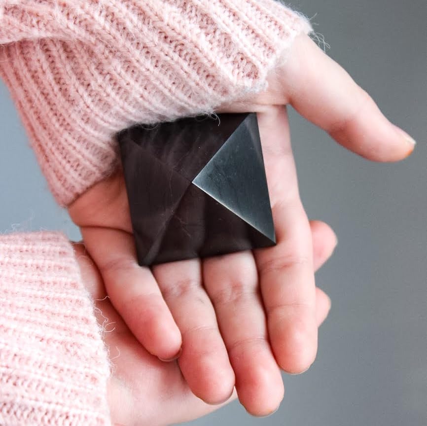 KARELIANMASTERS Shungite Stones Pyramid and Sticker for Phone Set - Crystal Healing Protection KARELIANMASTERSAu supplements