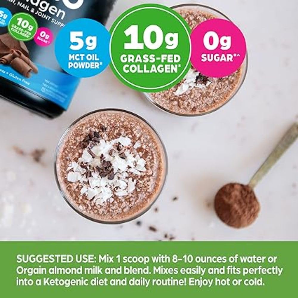 Orgain Keto Collagen Protein Powder, Chocolate - 10g Grass Fed Hydrolyzed Collagen OrgainUS supplements