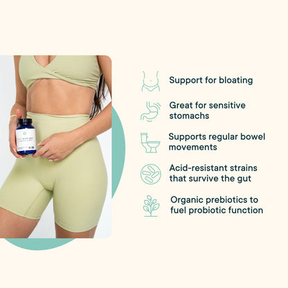 Ora Organic Probiotics with Prebiotics for Digestive Health 16 Billion CFU - Trust Your Gut - Strains - Acidophilus Lactobacillus Breve Bifidum Lactis Ora OrganicUS supplements
