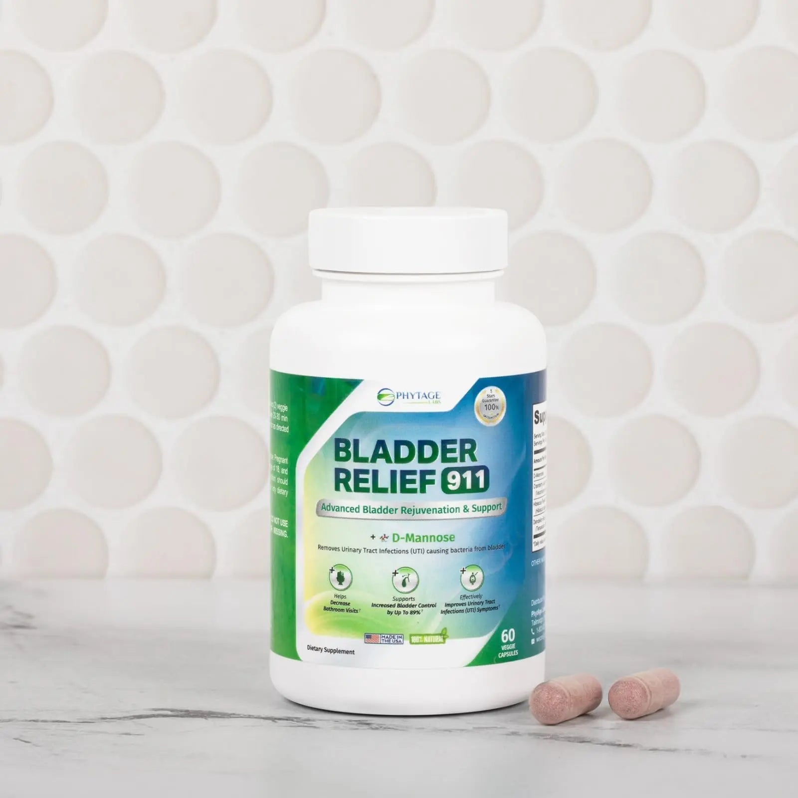 Phytage Labs Bladder Relief 911 Detoxifying Strength - for Men and Women Provides Bladder Support, 60 Veggie Capsules - 2 Pack Phytage LabsAu supplements