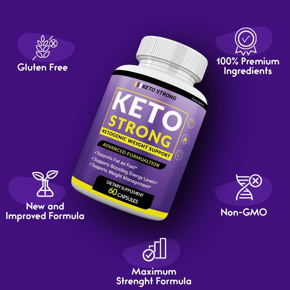 Gold Nutra (3 Pack) Keto Strong Diet Pills, New 2022 Formula, 3 Month Supply Gold NutraUS supplements