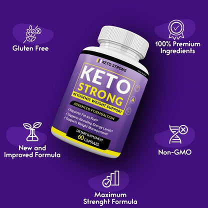 Gold Nutra (3 Pack) Keto Strong Diet Pills, New 2022 Formula, 3 Month Supply Gold NutraUS supplements