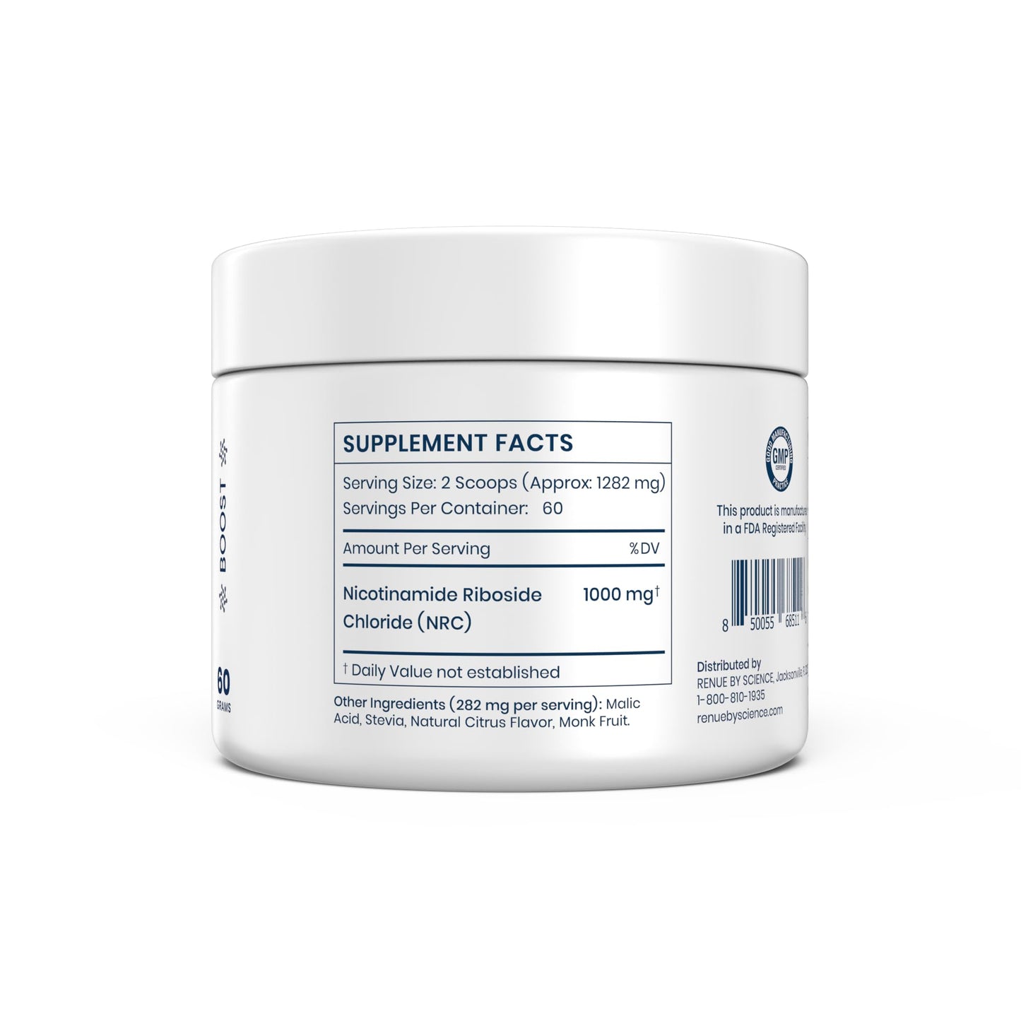 Renue By Science Nicotinamide Riboside | 1000mg Nicotinamide Powder - High Strength NR NAD Powder Sublingual Citrus Burst Flavor | Manufactured in The USA & Third-Party Tested | 60 Servings Renue By ScienceUS supplements