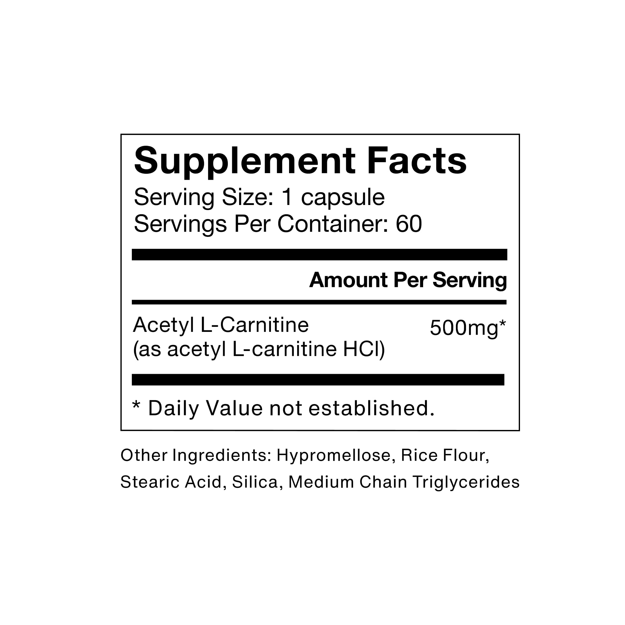Momentous Acetyl L-Carnitine, Brain Function & Cognitive Support Supplement, Boosts Mental Clarity & Energy Production, NSF Certified for Sport, 500 mg, 60 Servings MomentousAu supplements