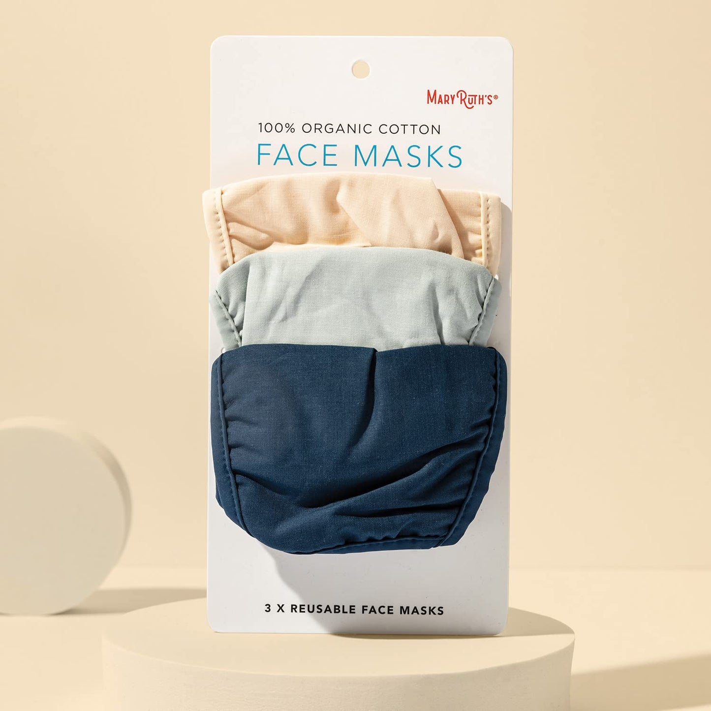 MaryRuth's Face Masks Made with 100% Organic Cotton | Soft and Secure 3-Layer Protection | Breathable Comfortable and Reusable Face Masks | One Size Fits Most | 3 Pack MARYRUTH'SUS supplements