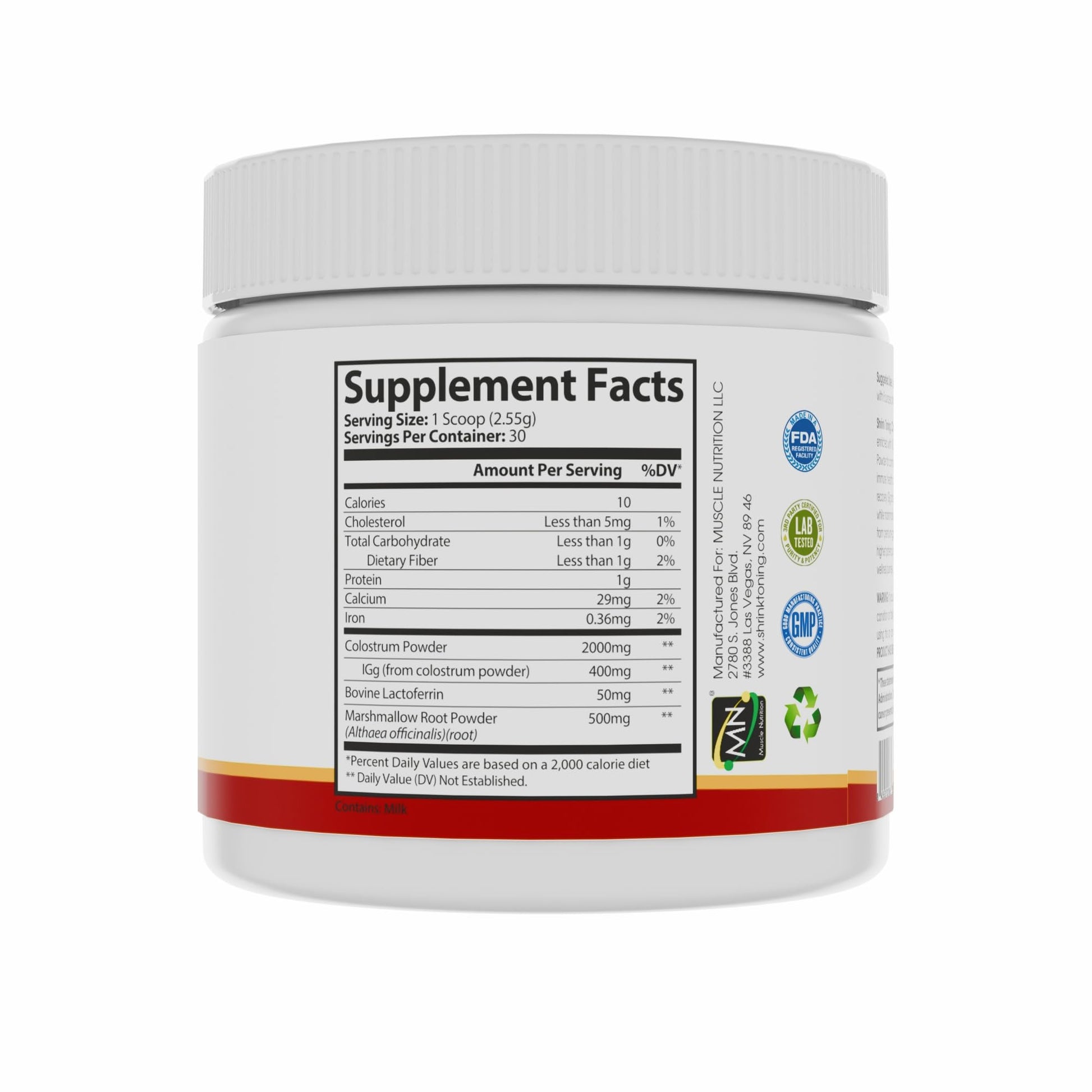 Shrink Colostrum Powder 2.7 oz – Natural Bovine Colostrum Supplement for Overall Health shrinkAu supplements
