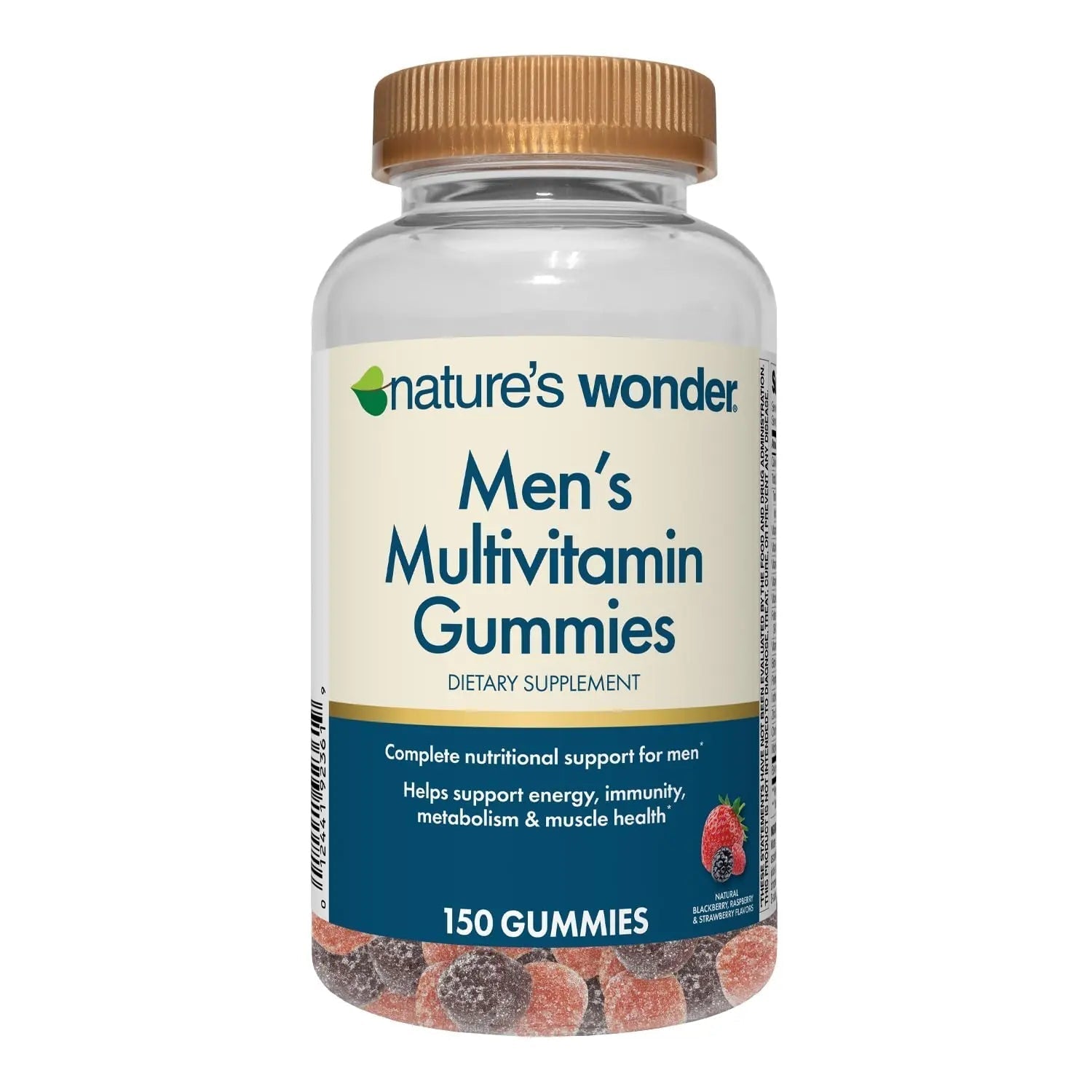 Nature's Wonder Men's Multivitamin Gummies, Supports Immune Health, Energy, Metabolism and Muscles with Vitamins A,C,D,B6,B12 Nature's WonderAu supplements
