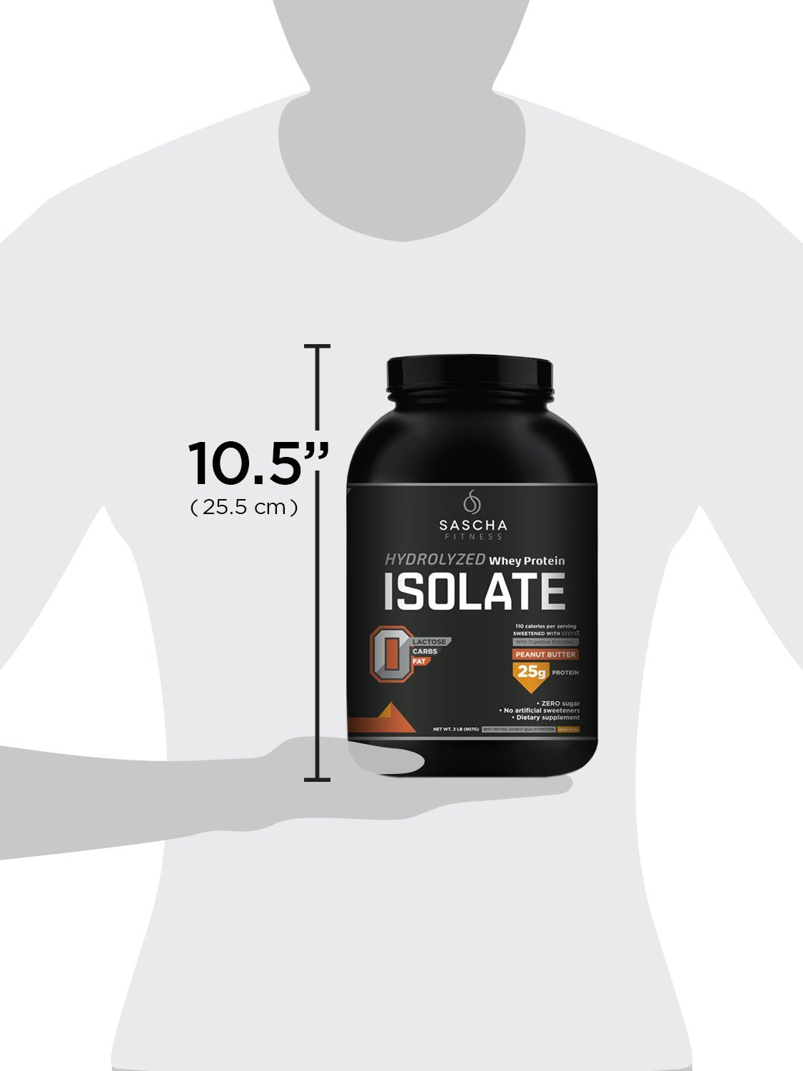 SASCHA FITNESS Hydrolyzed Whey Protein Isolate,100% Grass-Fed ,2.3 Pounds SASCHA FITNESSUS supplements